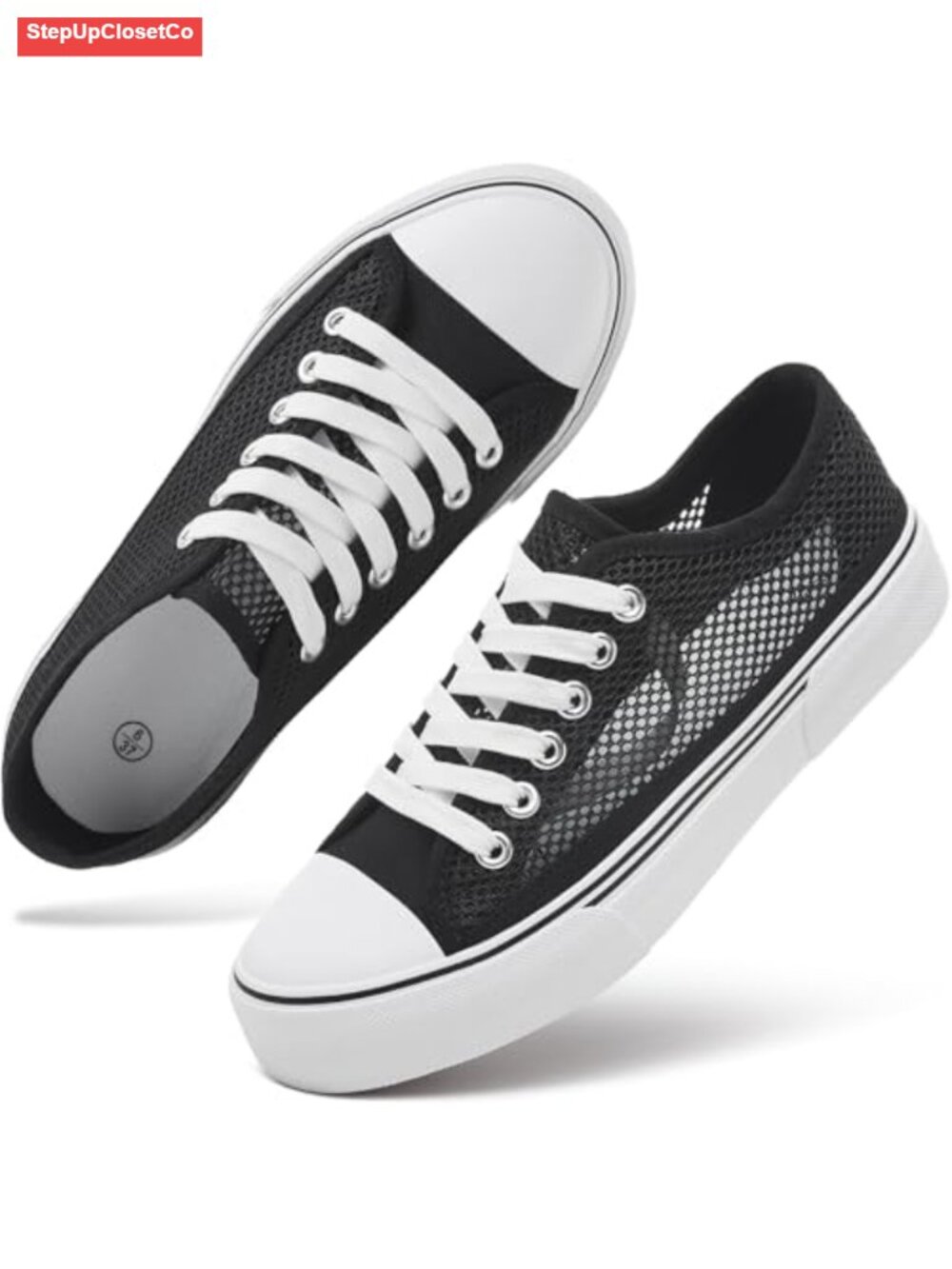 Women's Low Top Canvas Sneakers Slip On Casual Tennis Shoes Breathable Anti-Slip